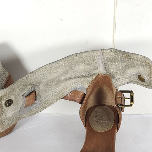 Miz Mooz Women's Cali US8-8,5 EU39 Brown Gray Ankle Wrap Gladiator Sandals Shoes - Picture 14 of 16